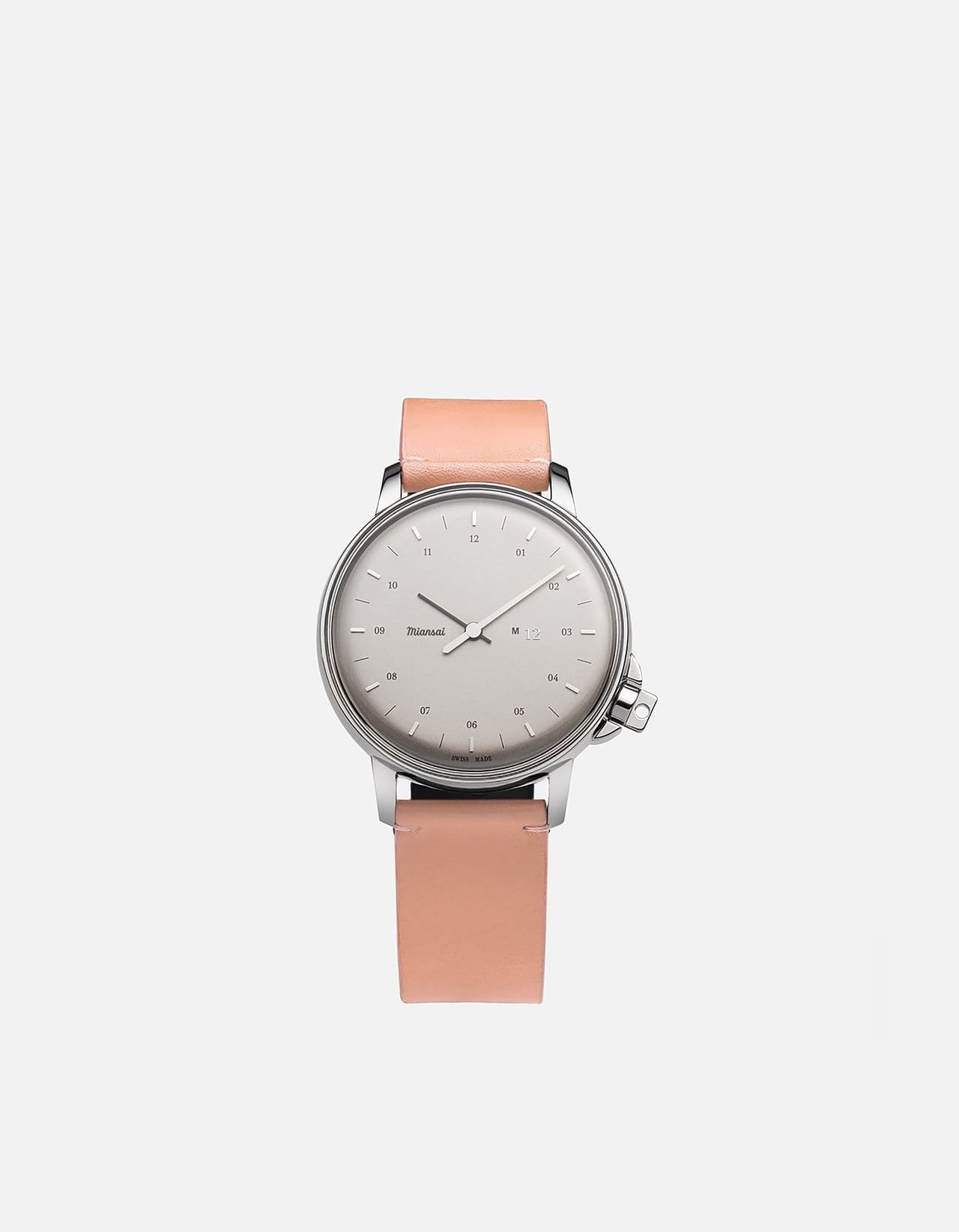M12 Swiss Silver Salmon Leather