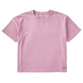 Women's Solid Short Sleeve Crusher Boxy Tee