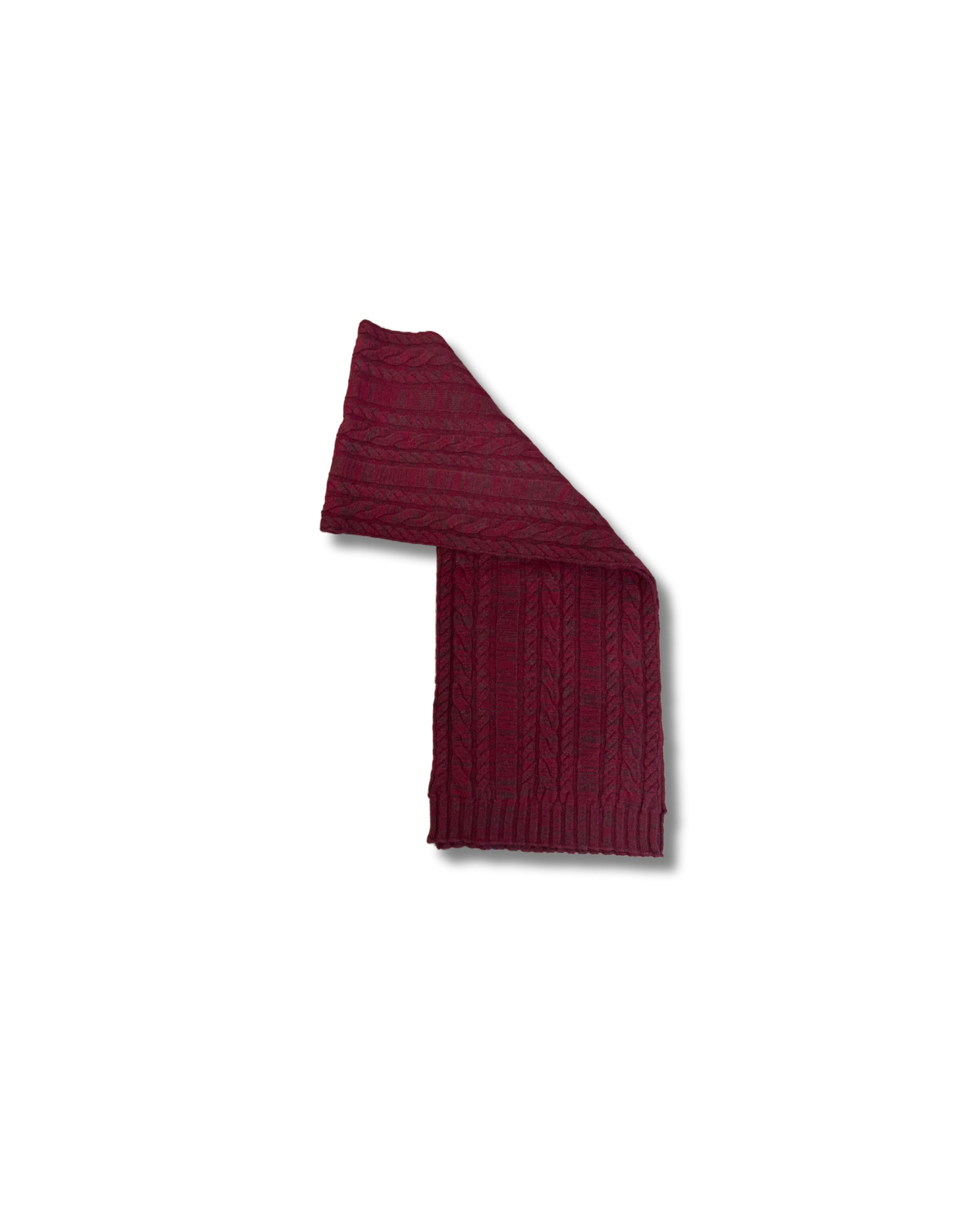 Yarmouth Cable Scarf - Burgundy*