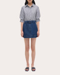 Harlowe Cotton Combo Denim Shirt Dress