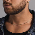 Solid Gold Figaro Link Necklace (3mm)
