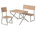Garden set, Table w. chair and bench, Miniature