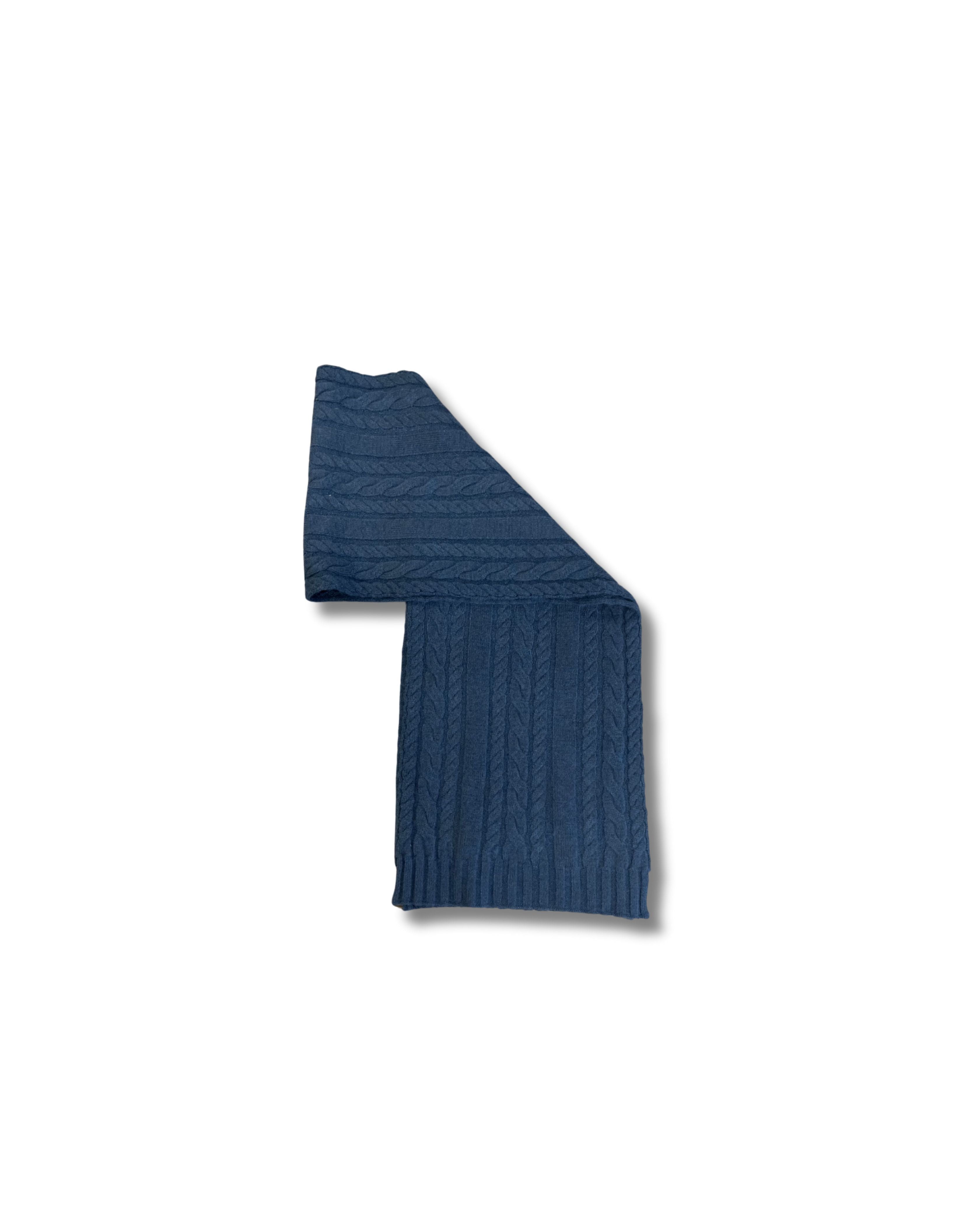 Yarmouth Cable Scarf  -Blue *
