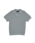 Boca Cotton Linen Johnny Collar Polo - Seafoam