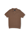Boca Cotton Linen Johnny Collar Polo - Putty