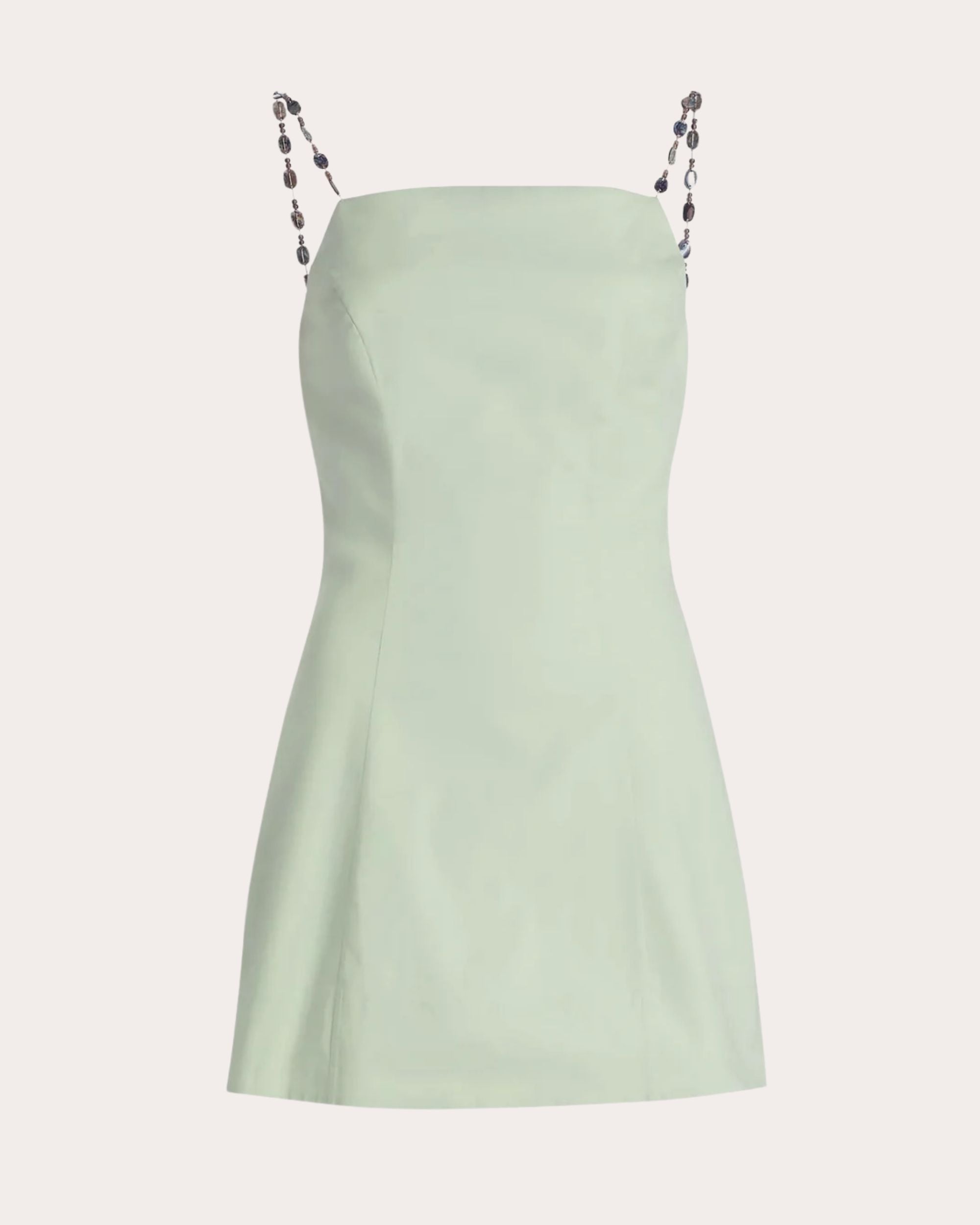 Kiara Embellished Stretch Cotton Mini Dress