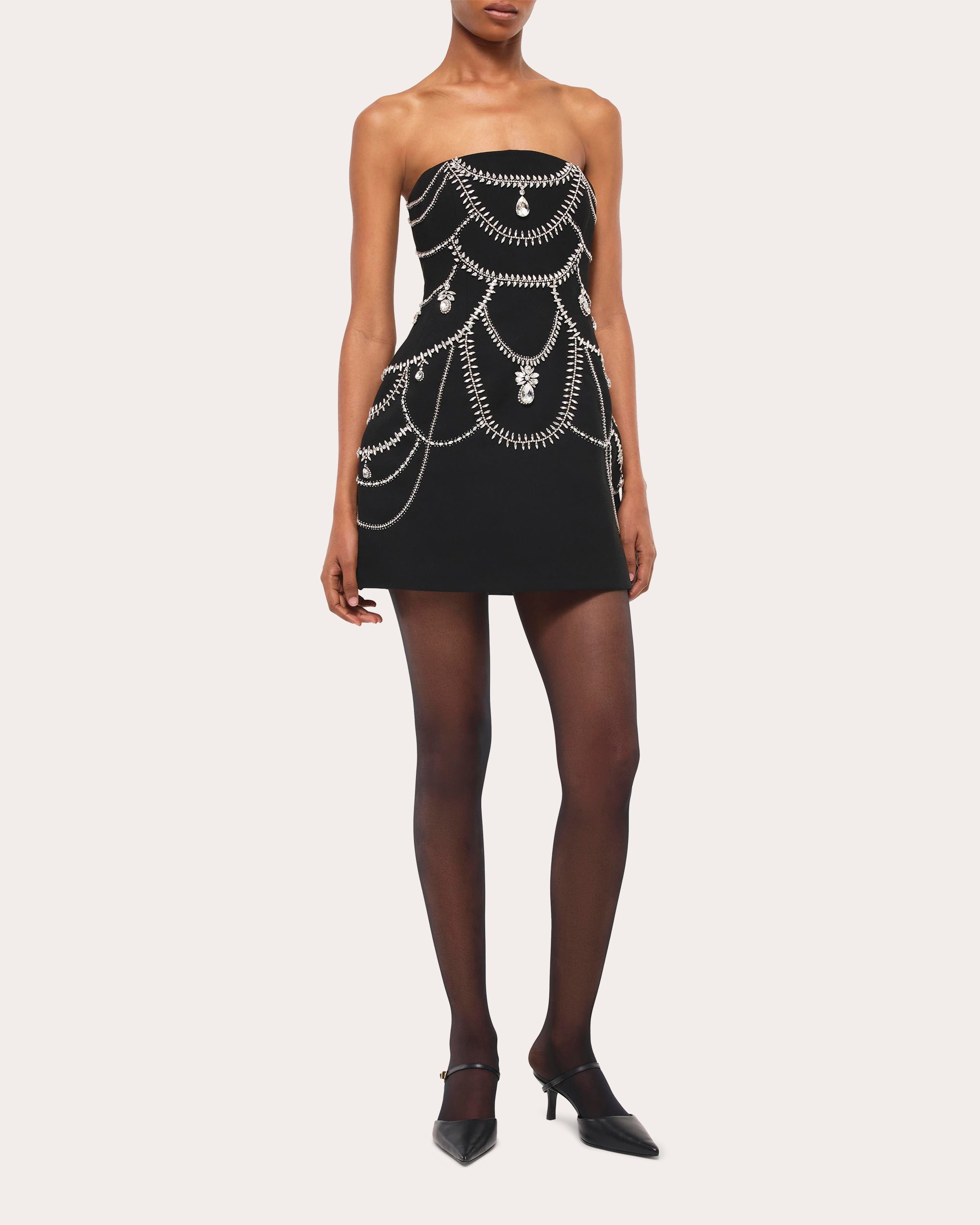 Arta Crystal-Embellished Cady Mini Dress