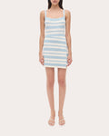 Suvi Stripe Knit Faux-Wrap Mini Dress
