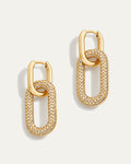 Reversible Pavé Link Earrings