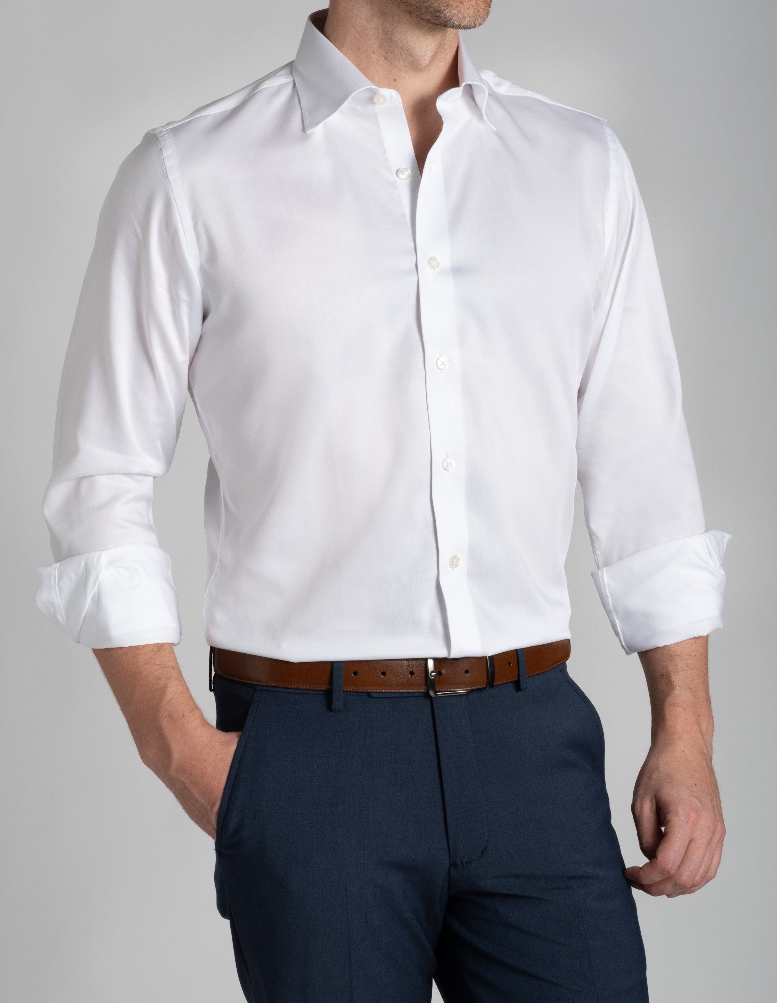 Wrinkle-Resistant Twill - White