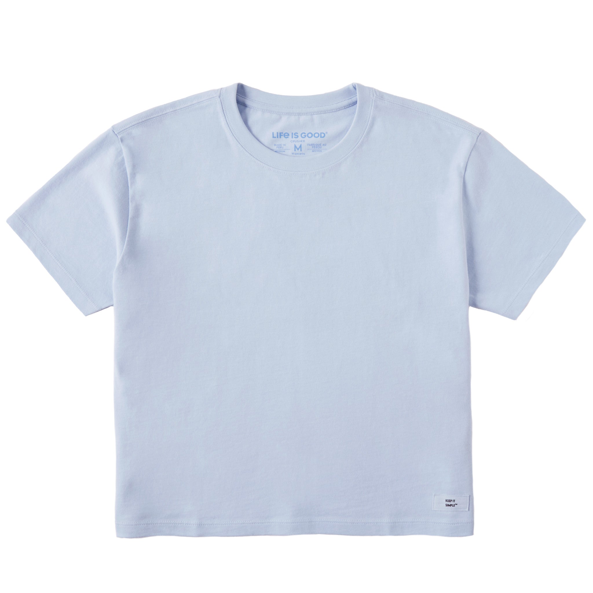 Women's Solid Short Sleeve Crusher Boxy Tee