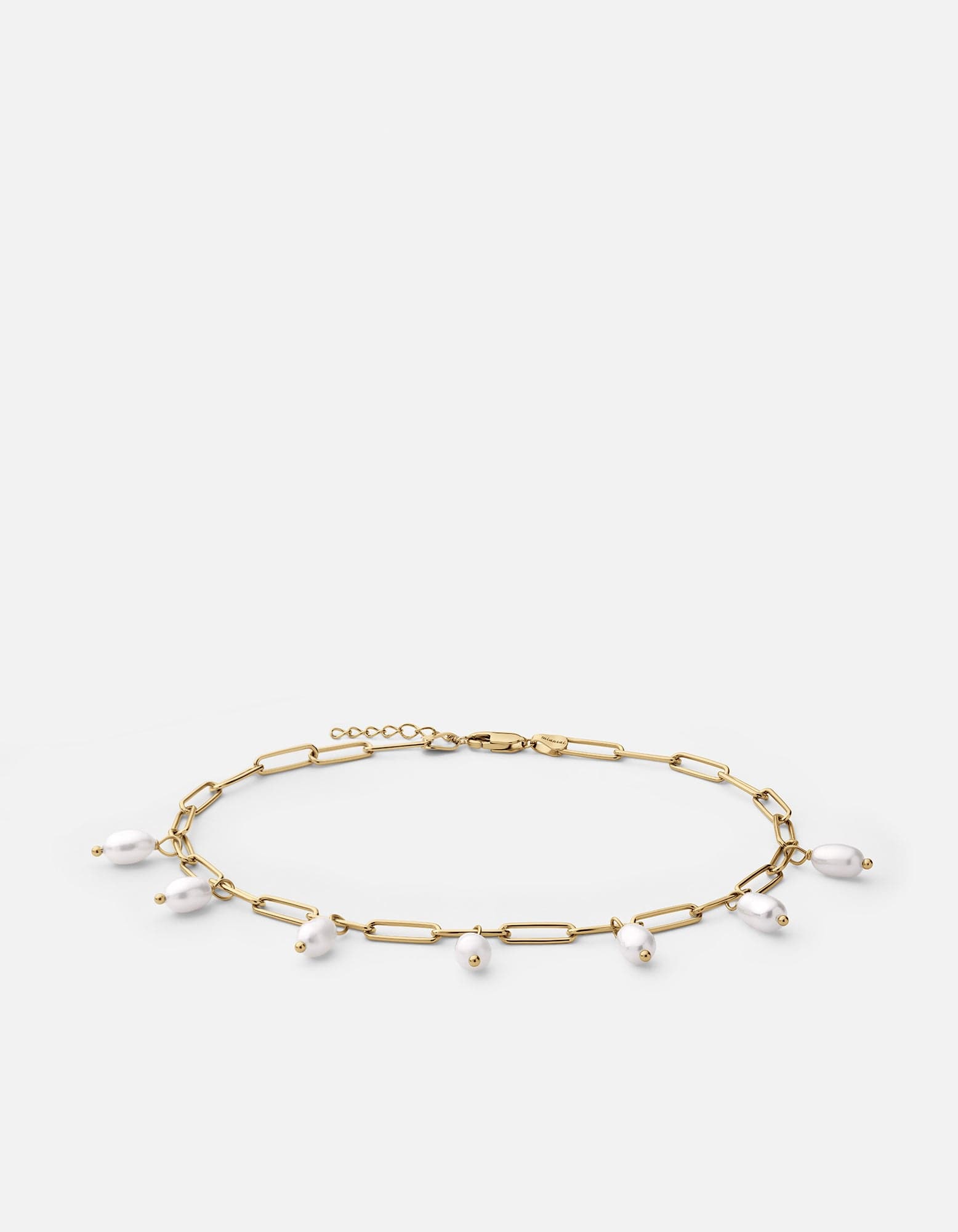 Sania Pearl Anklet, Gold Vermeil
