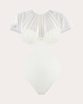 Naru Gathered Mesh Cutout Swimsuit
