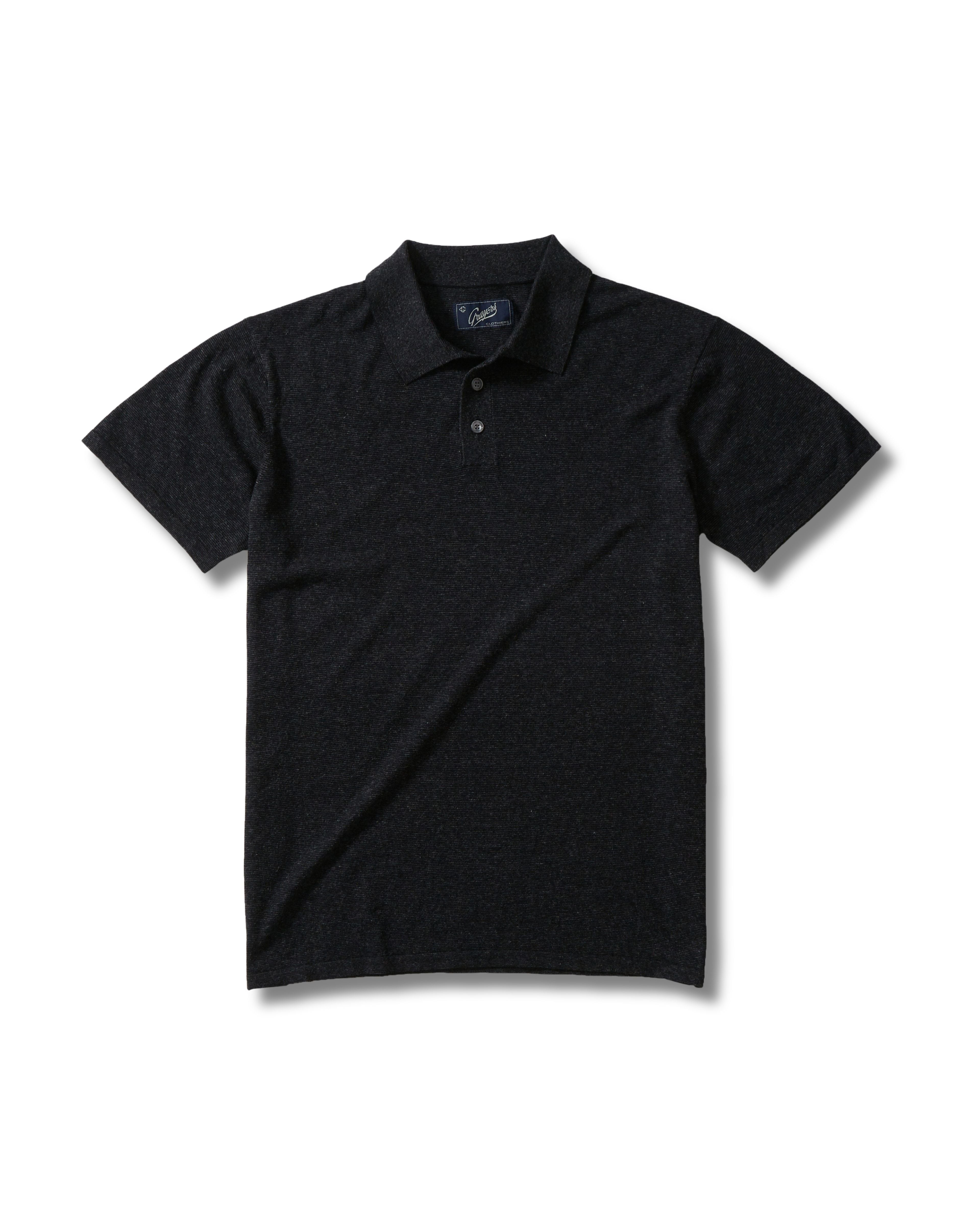 James Featherweight Sweater Polo - Charcoal