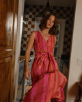 Tova Cotton Belted Sleeveless Maxi Dress