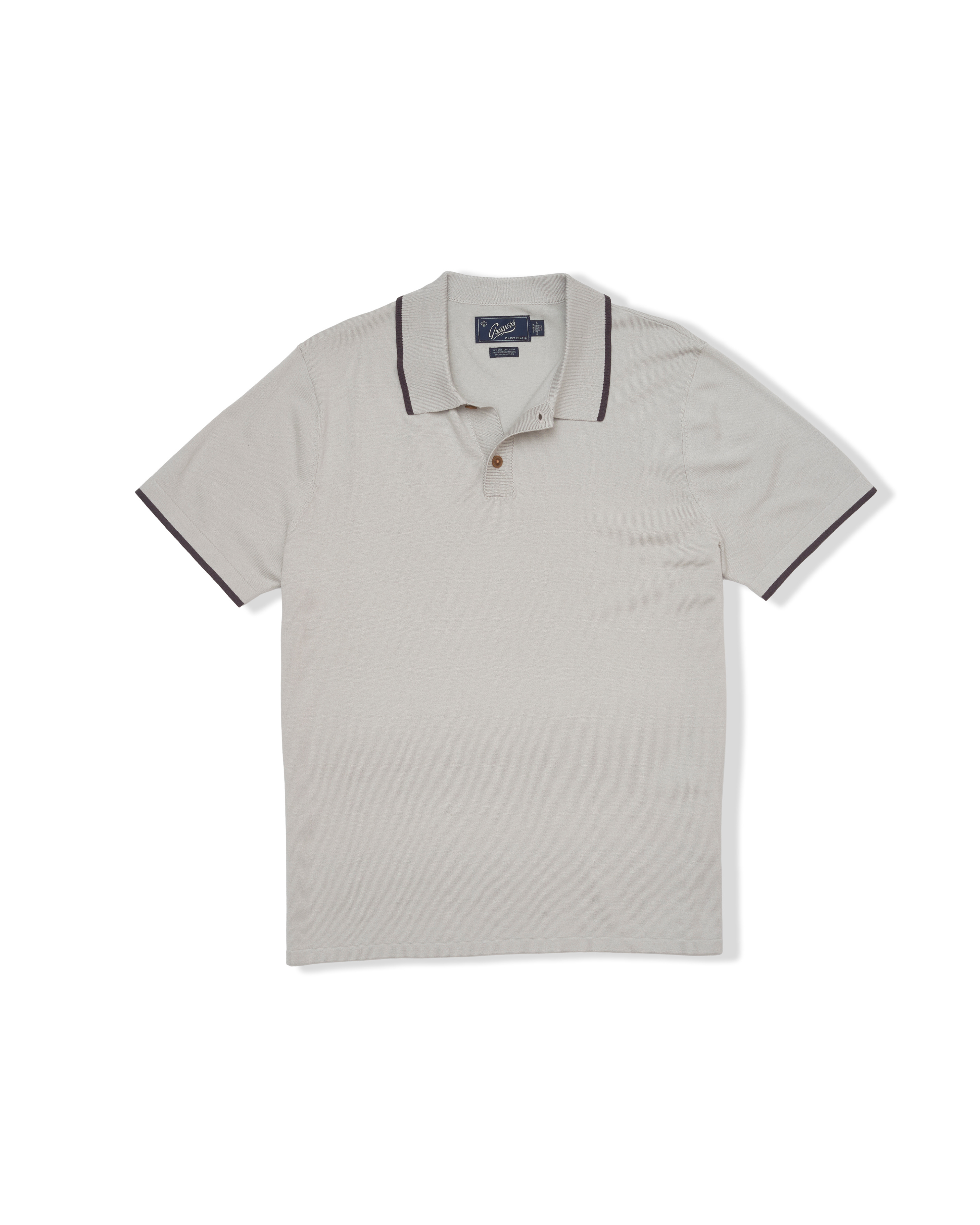 Cloud Cotton Viscose Sweater Polo - Limestone