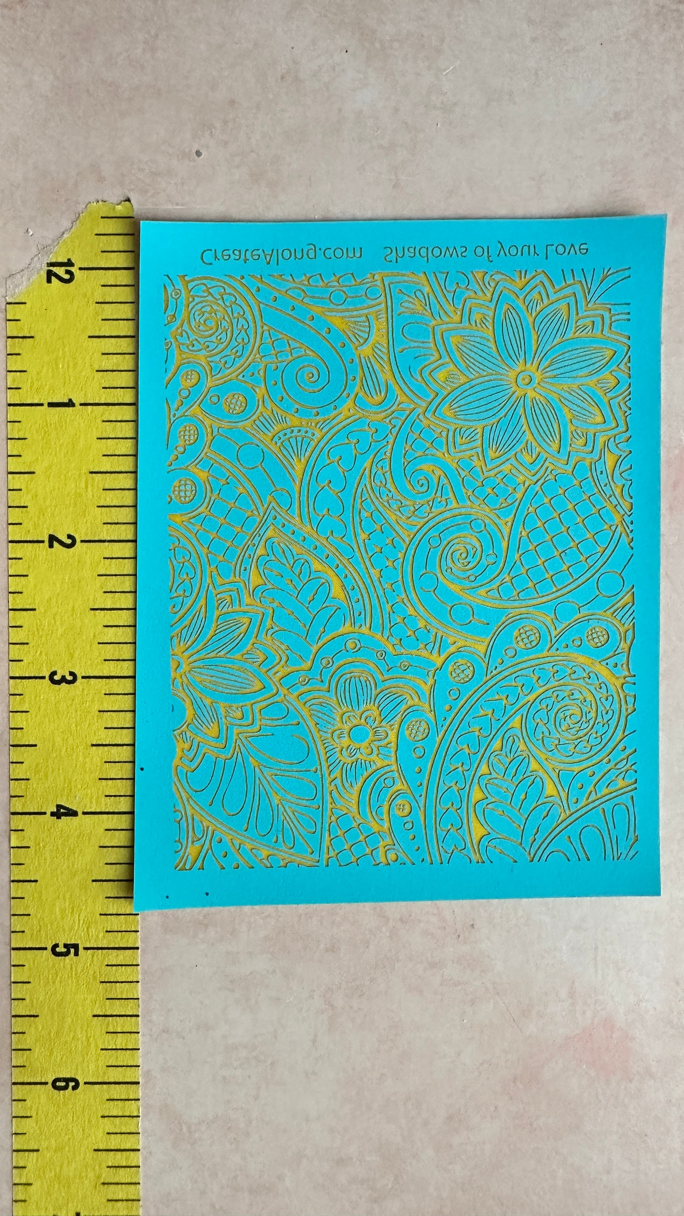 Shadows of Your Love Polymer Clay Silkscreen – Henna-Inspired Floral Pattern