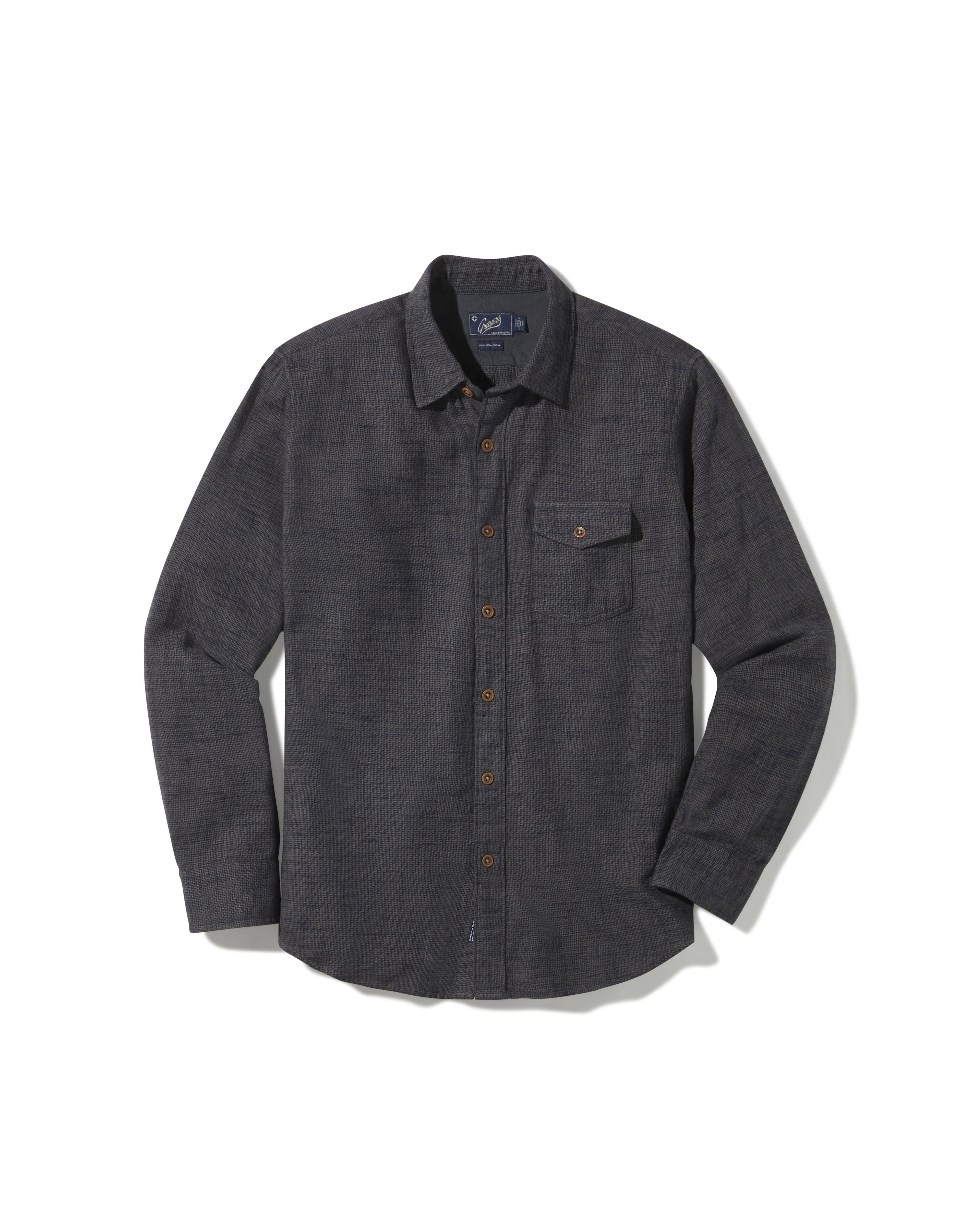 Linear Slub Twill Shirt - Forged Iron