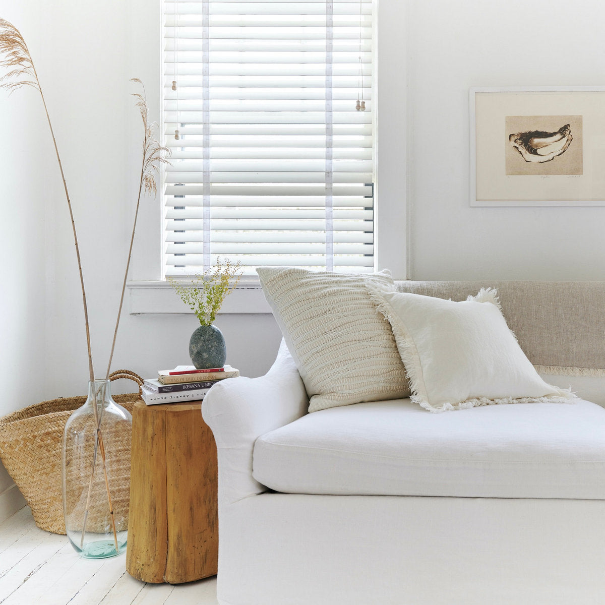 Linen Throw in Natural