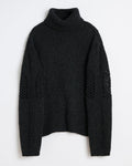 Cage Rollneck in Charcoal Low Twist Merino