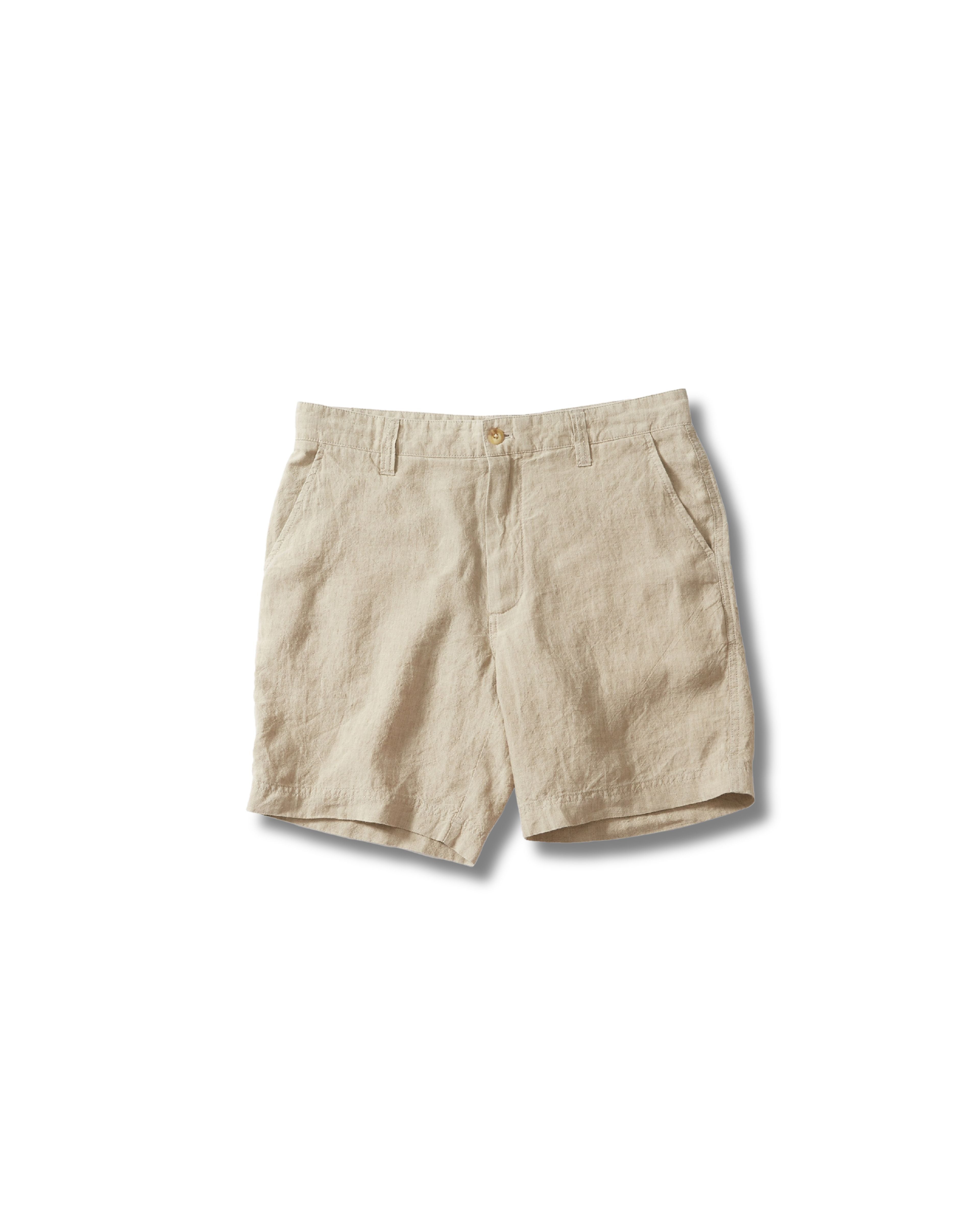 Aventura Washed Linen Shorts  - Safari
