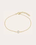 Diamond & 14k Gold Large Bezel Bracelet
