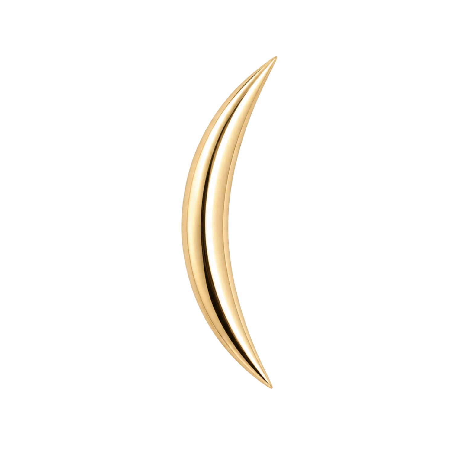 High Polish Curved Earring