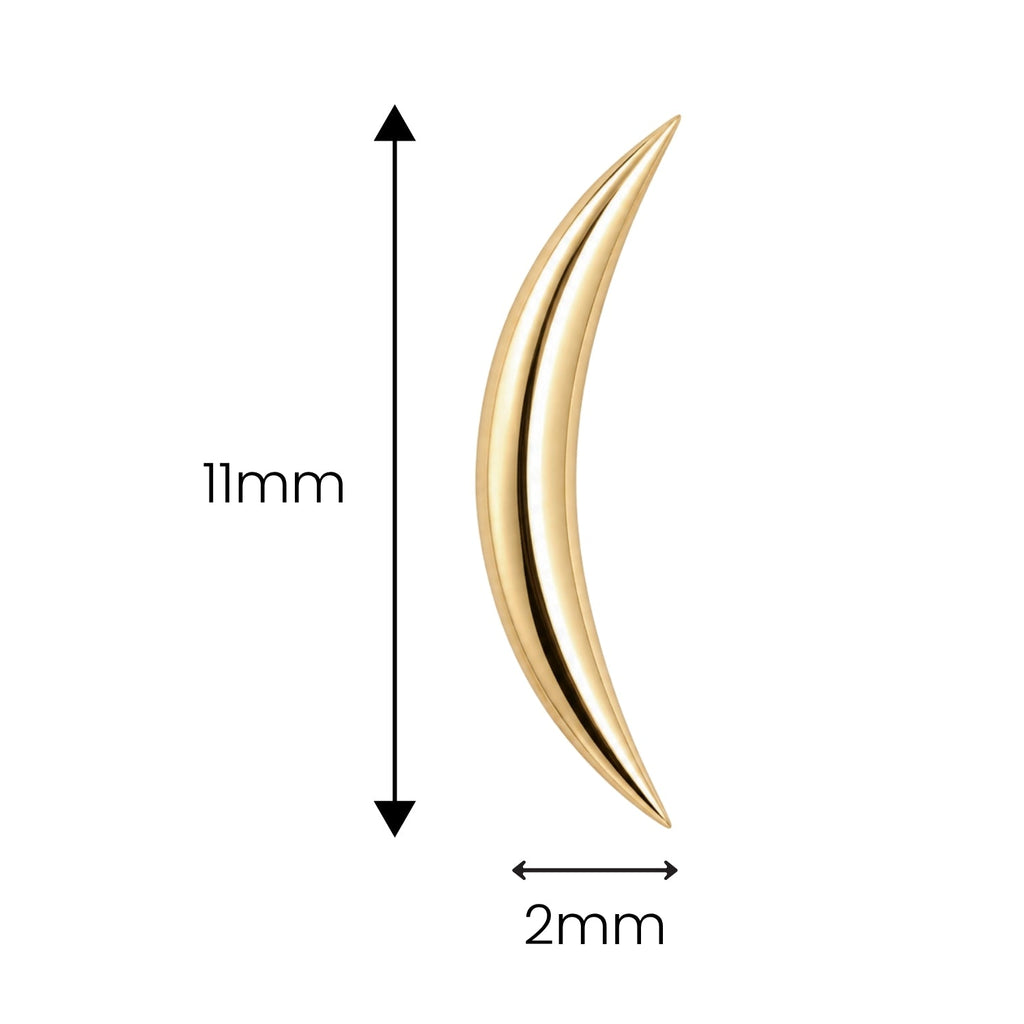High Polish Curved Earring