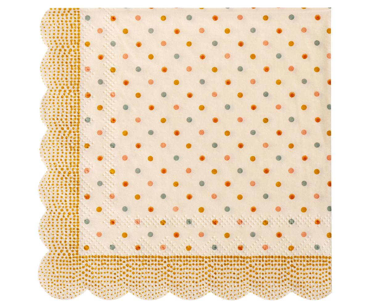 Napkin, Multi Dots - Ocher