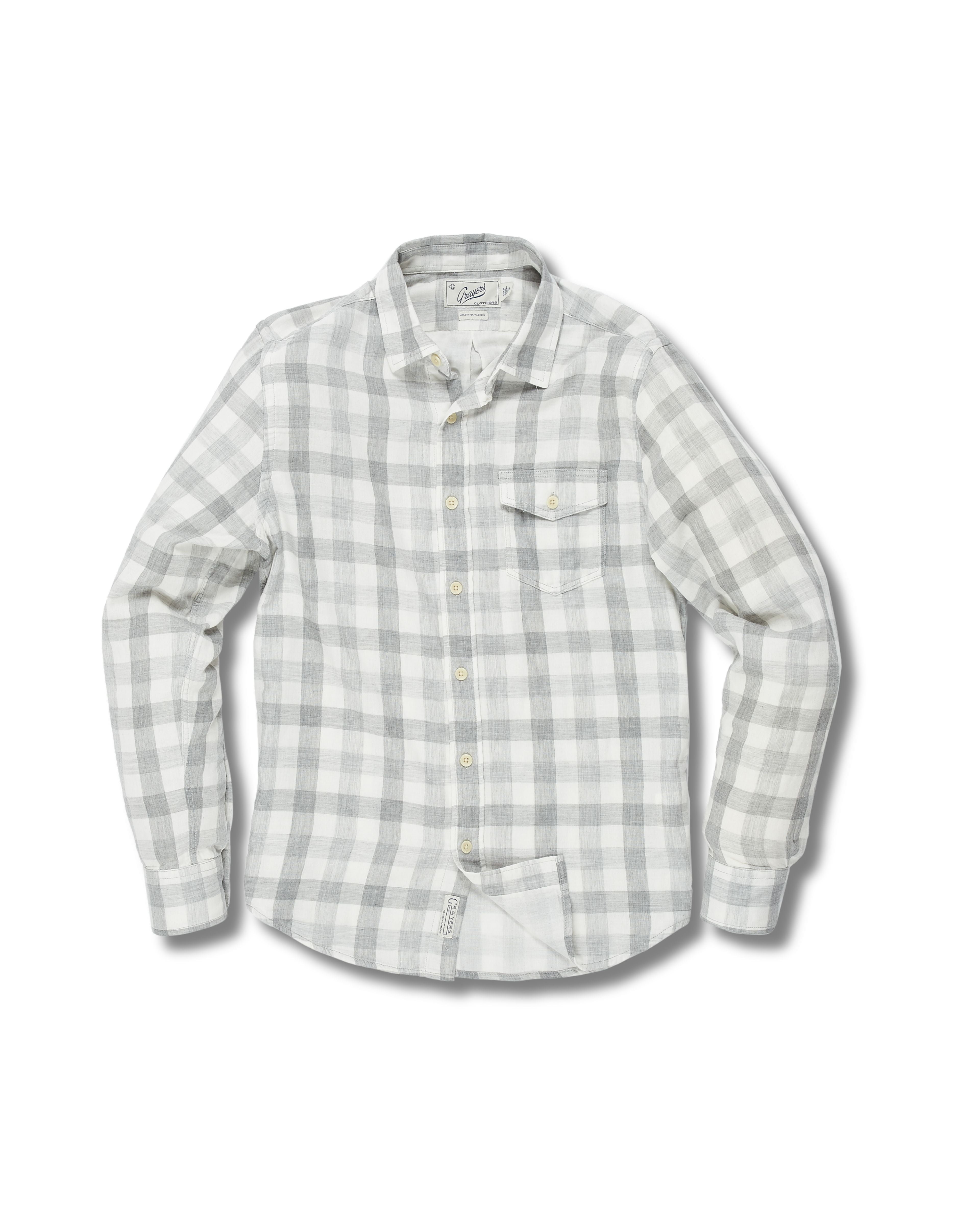 Durham Double Cloth Shirt - Heather Gray Gingham