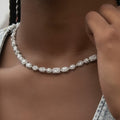 Mixed Diamond Pave Necklace