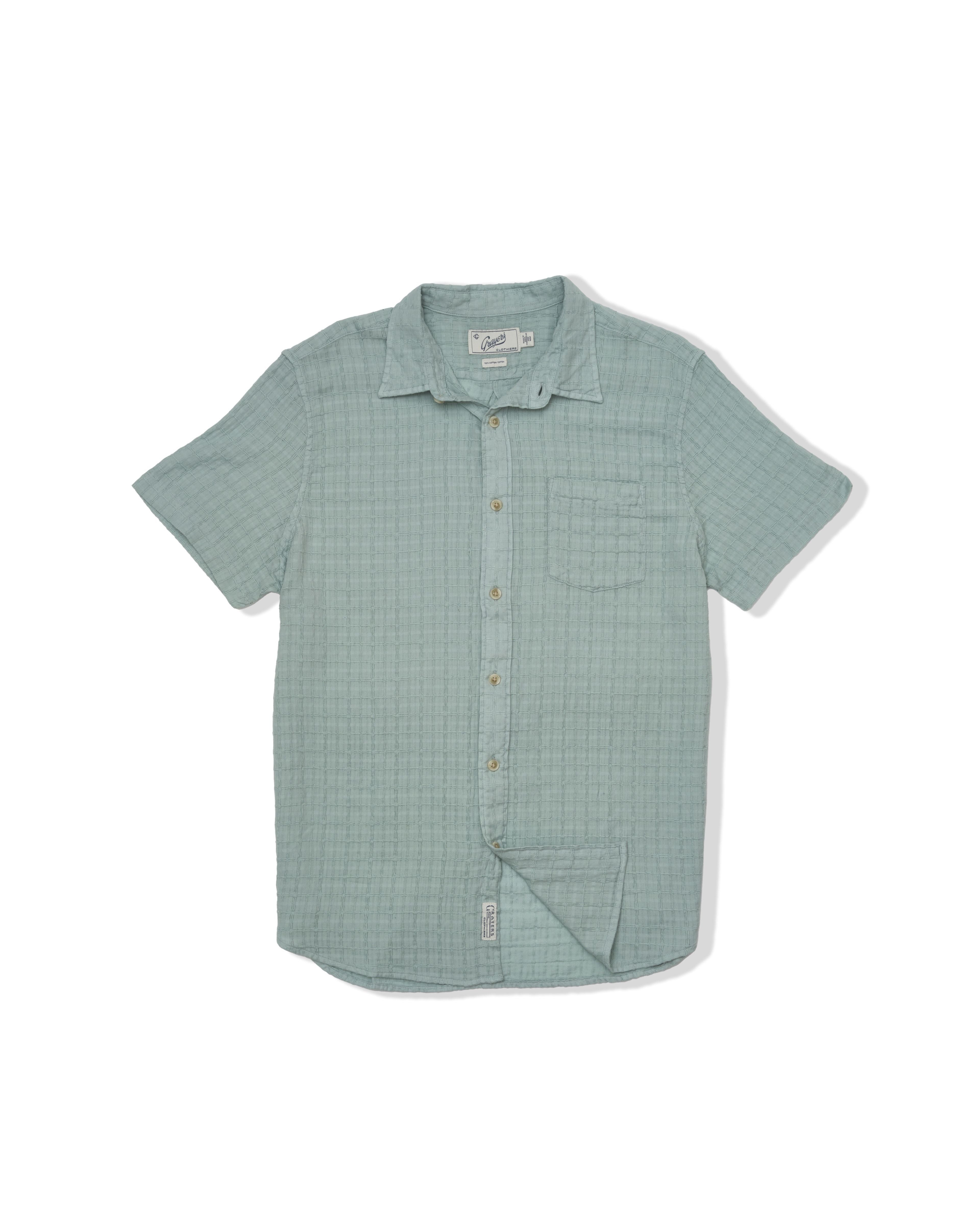 Bamboo Dobby Short Sleeve Shirt - Abyss