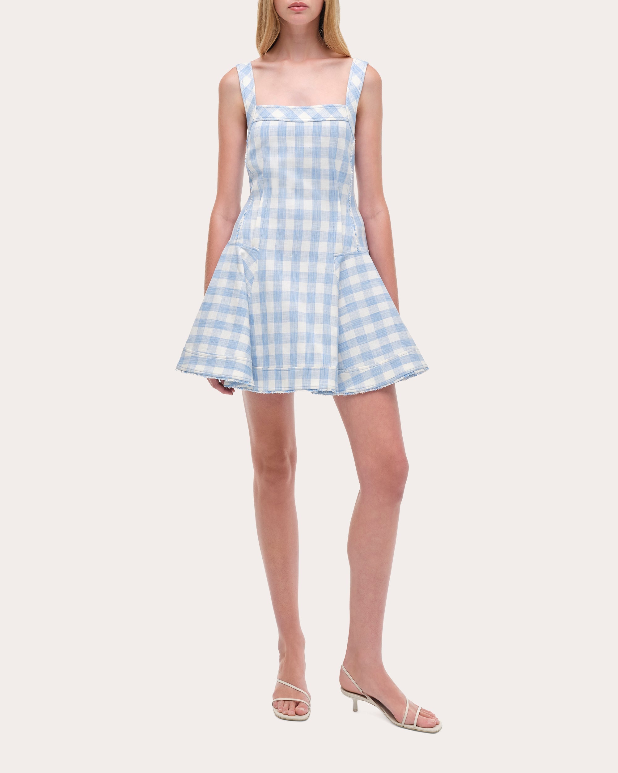 Hannalie Gingham Fit & Flare Mini Dress