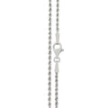 16" 1.5mm Rope Chain in White Gold