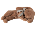 Sleeping bunny plush, Small - Soft brown