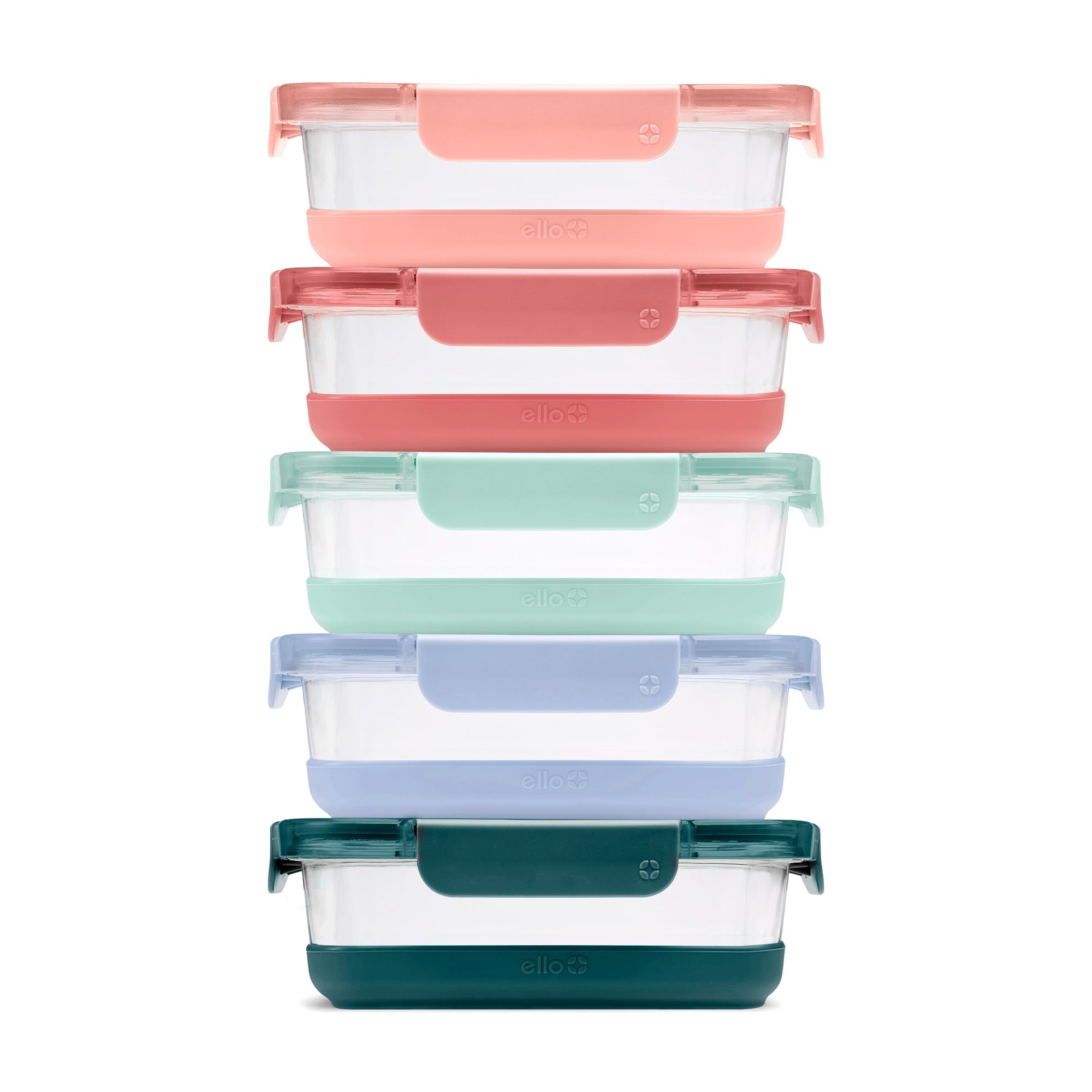 Ello Duraglass Refresh™ Meal Prep Containers, Set of 5