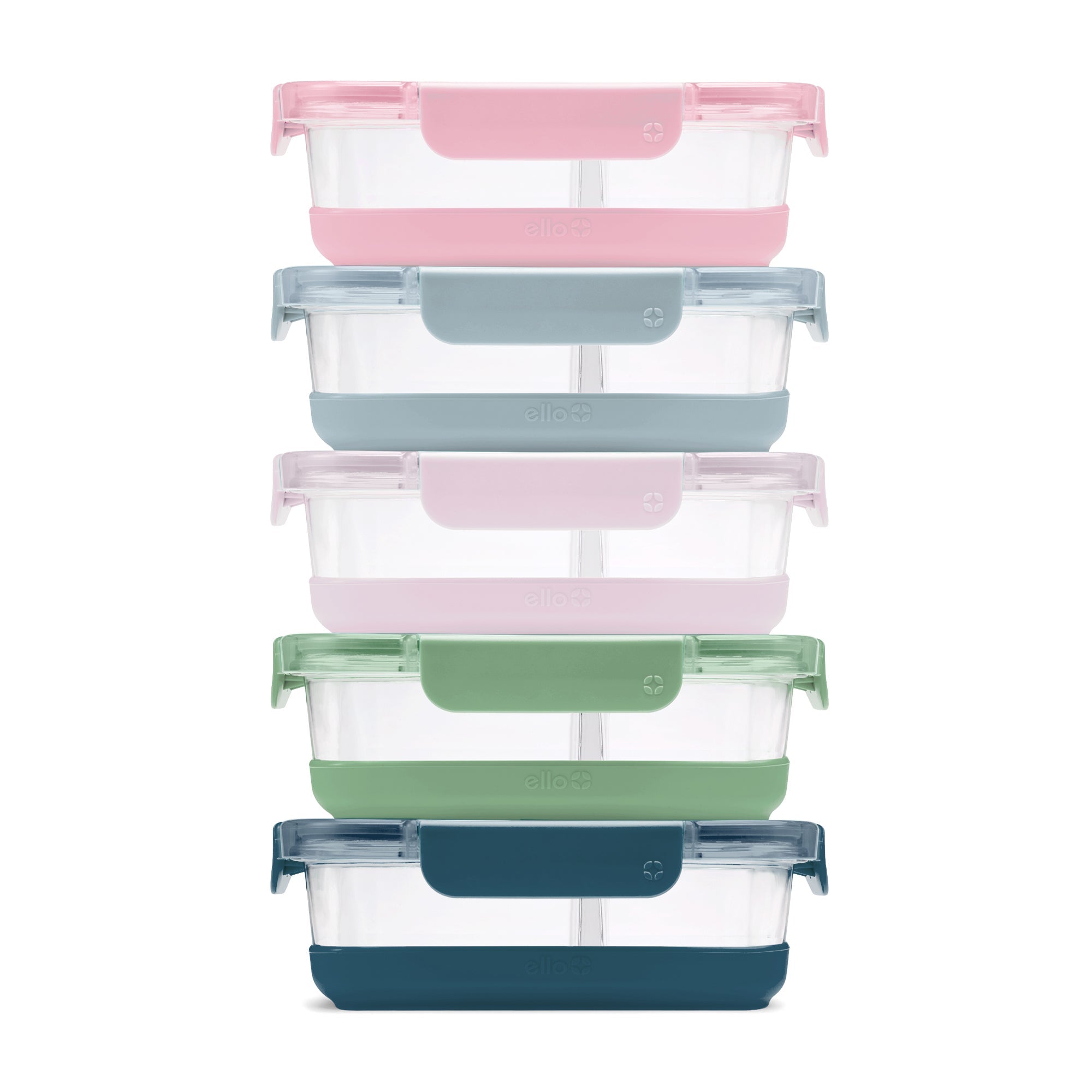 Ello Duraglass Refresh™ Meal Prep Containers, Set of 5