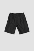 Merino Piston Pleated Patch Cargo Short - Black