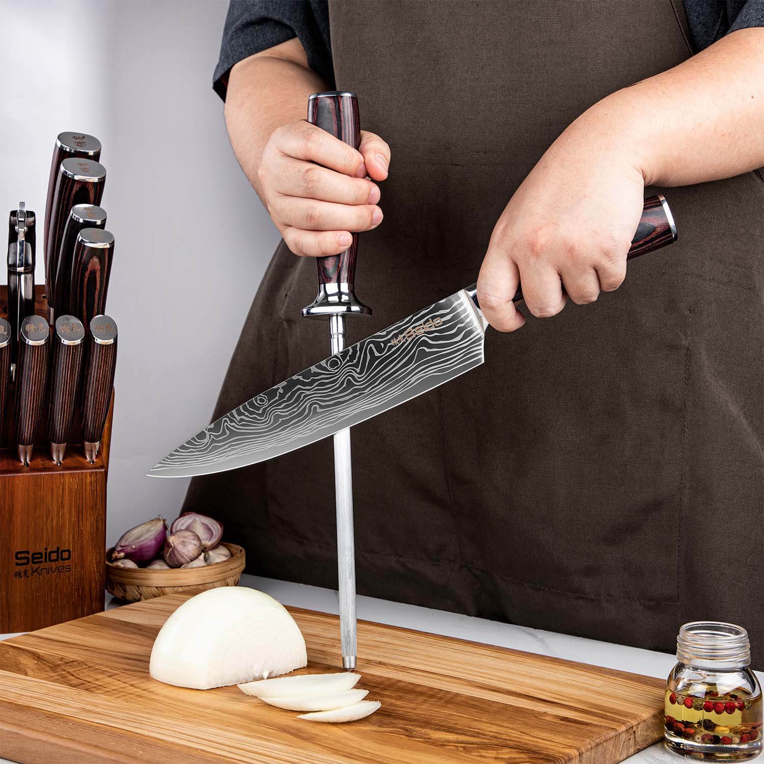 17-Piece Master Chef Knife Block Set