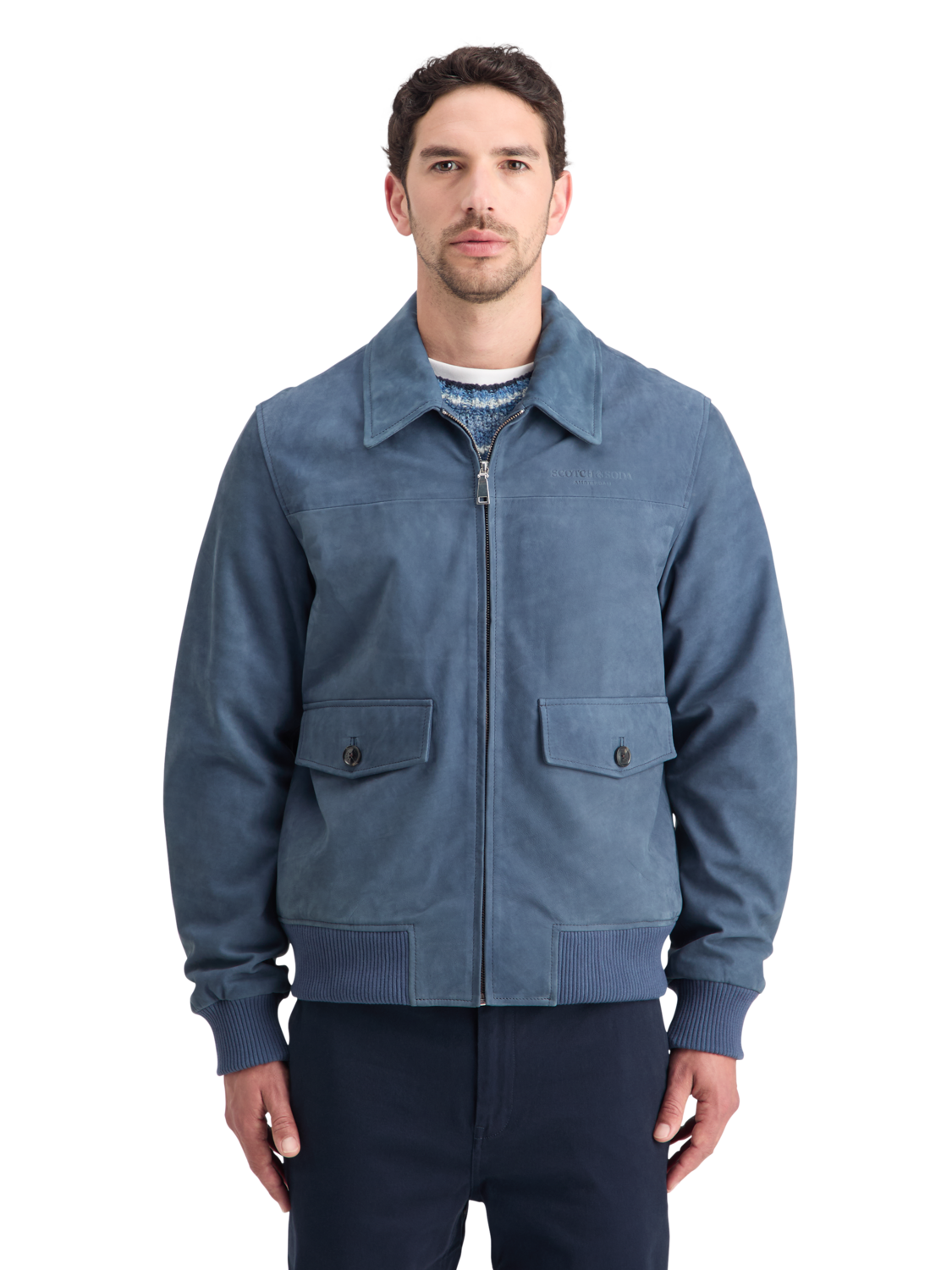 Leather Blouson Jacket