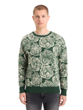 Drop Shoulder Jacquard Sweater