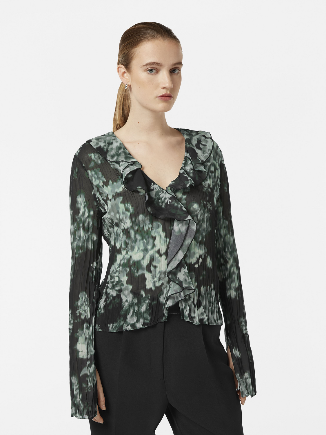 Floral Printed Ruffle Top