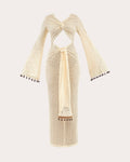 Teri Twist Front Cutout Crochet-Knit Maxi Dress