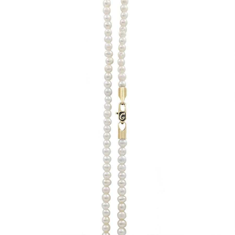 18" 3mm White Pearl Necklace