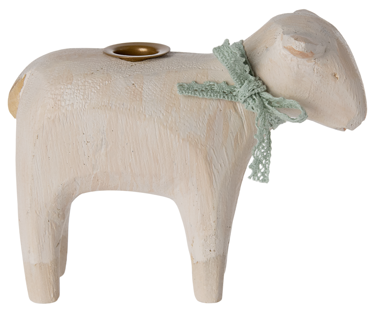 Candle holder, Lamb - Mint