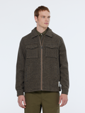 Wool-Blend Regular Fit Check Jacket