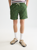 Mini Print Mid-Length Swim Shorts