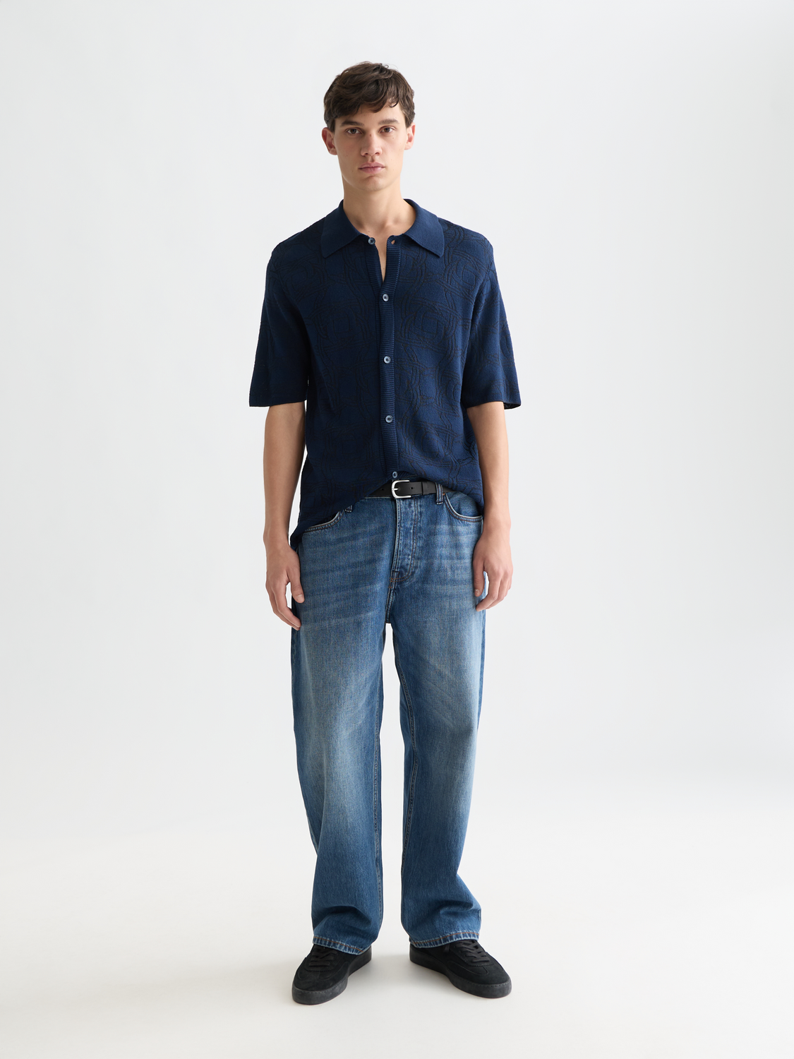 Toneontone Knitted Short Sleeve Shirt