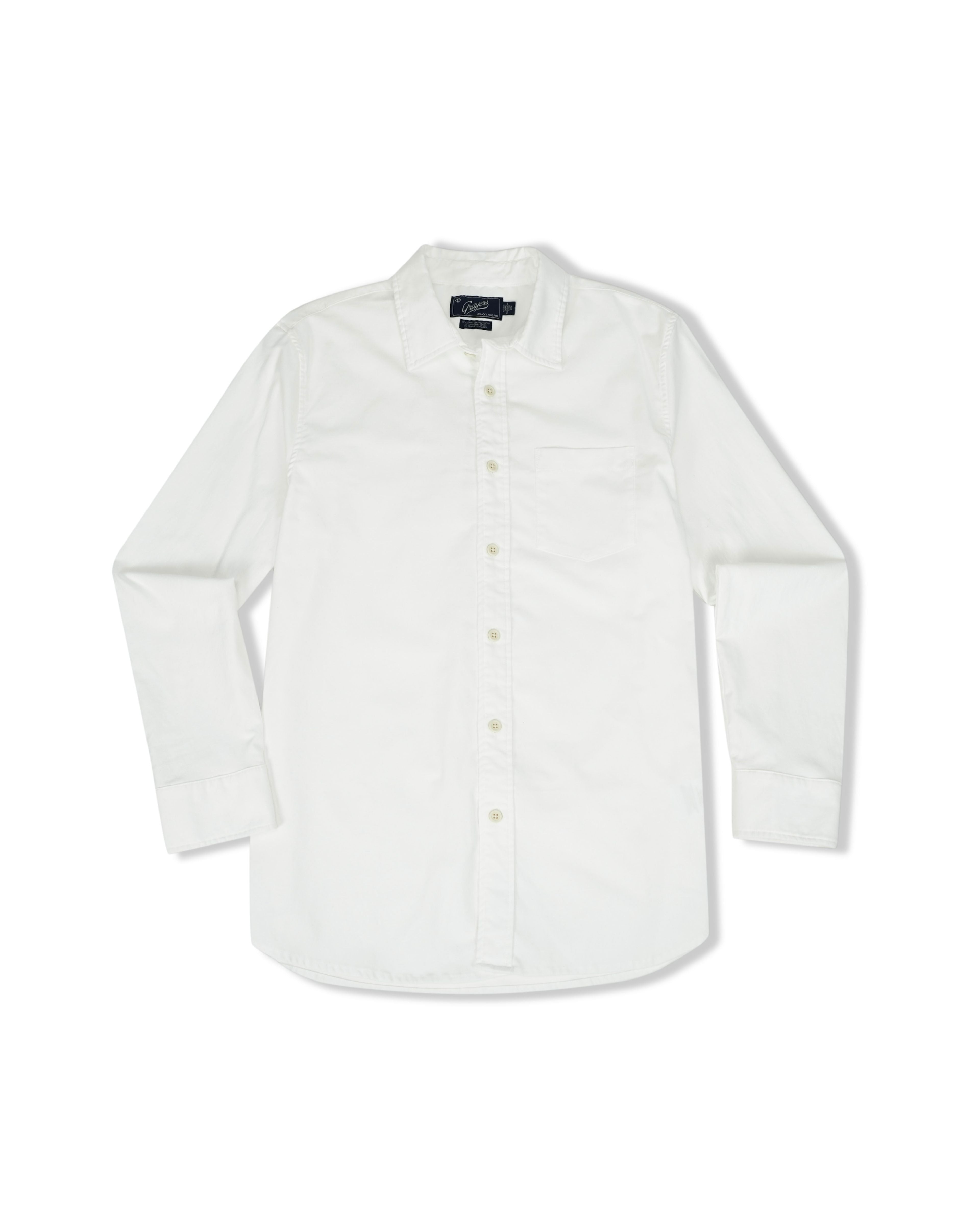 Charles Stretch Oxford Shirt - White