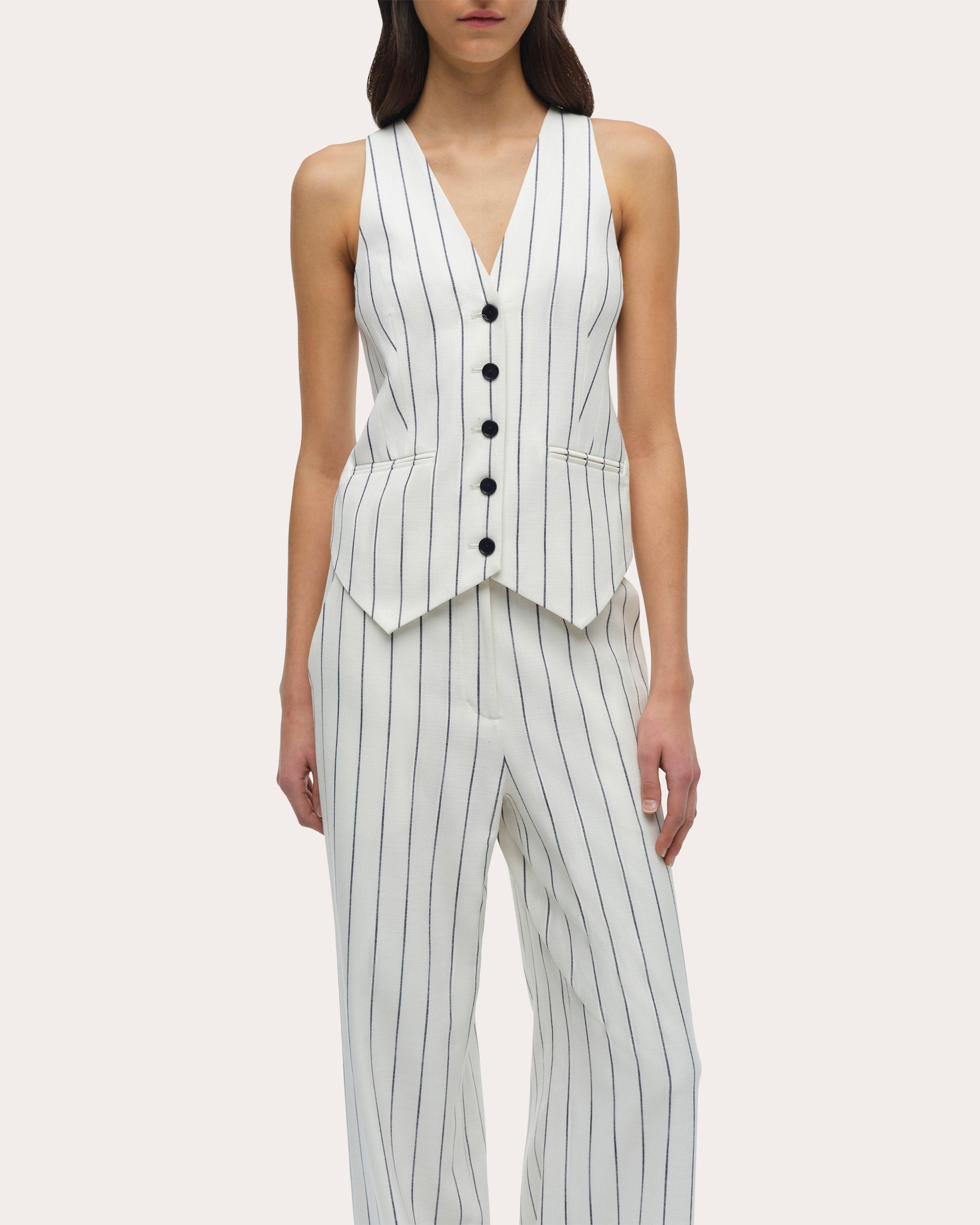 Sabina Stripe Suit Vest